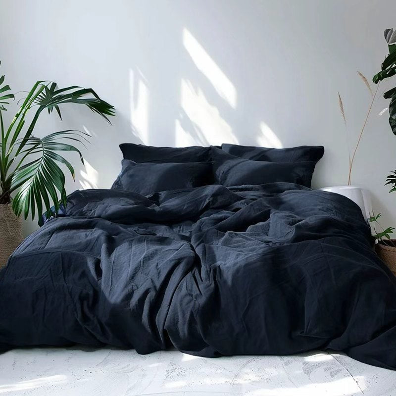 Luxe & Rest French flax linen in Carbon