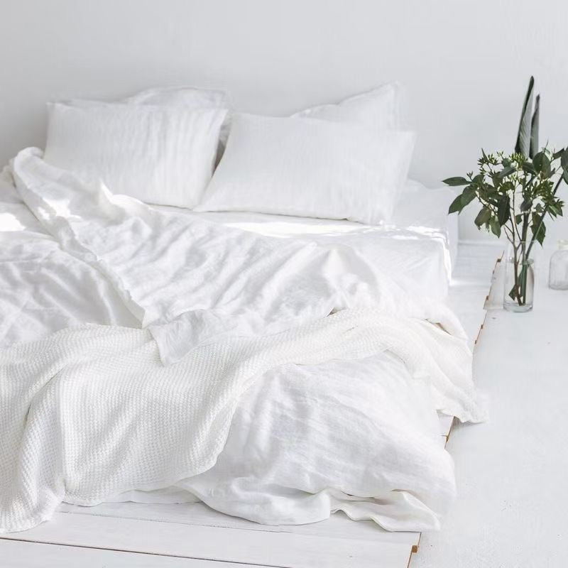 Luxe & Rest French flax linen in White